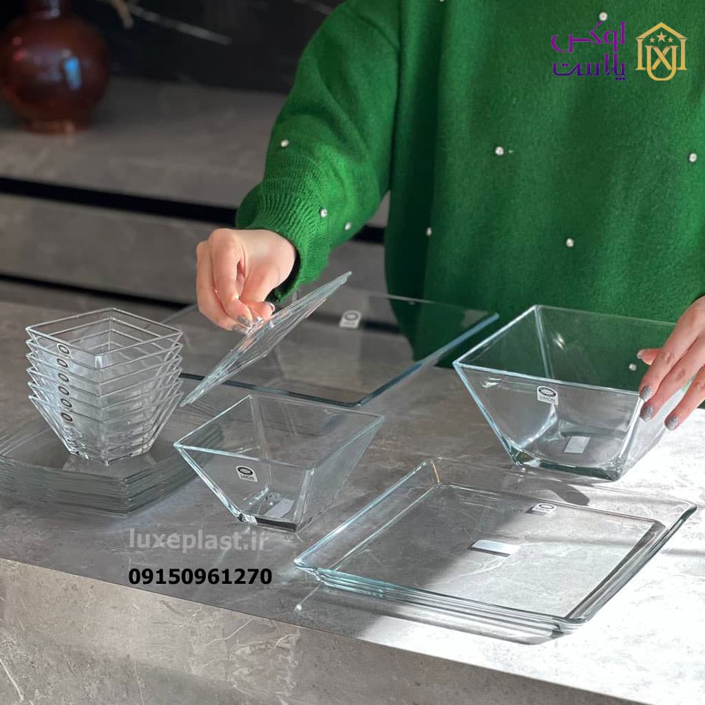 سرویس پذیرایی 17 پارچه شیشه ای لیمون — تصویر ۳