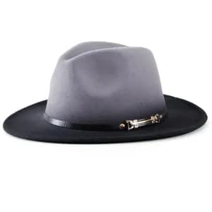 کلاه شاپوی فدورا طوسی-مشکی کاپینKapin Fedora gri-siyah 18R4YY6ED5