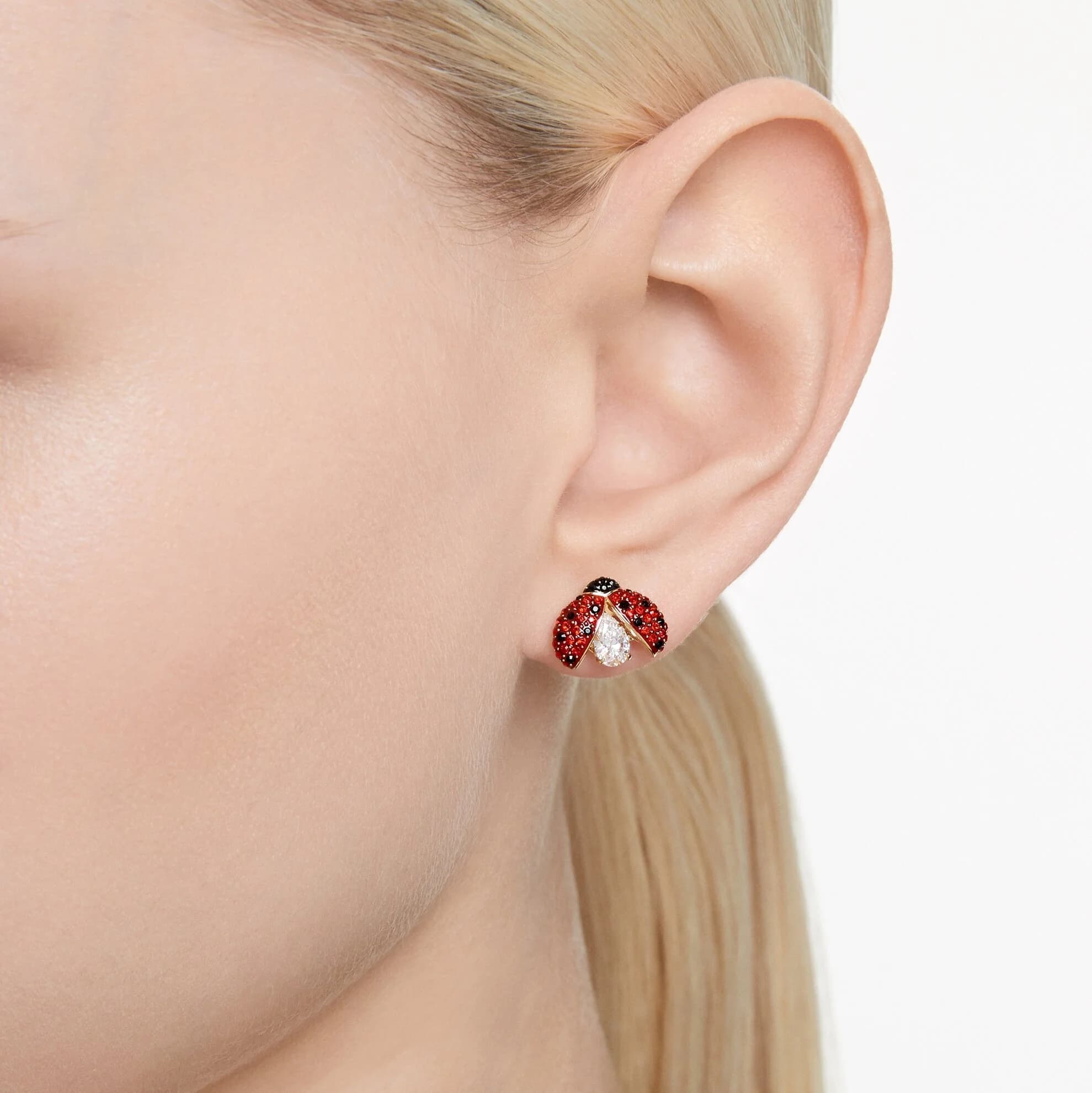 گوشواره قرمز سواروسکی اورجینال Swarovski Idyllia damla küpeler 5666131 — تصویر ۶