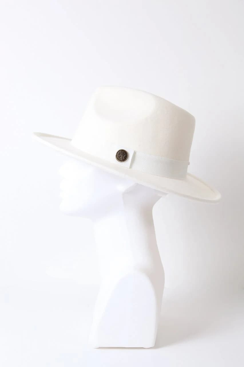 کلاه شاپوی فدورا سفید کاپین Kapin Fedora Haki AESTV369 — تصویر ۳