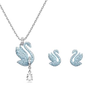 نیم ست نقره ای سواروسکی اورجینال Swarovski Iconic Swan Set 5660597