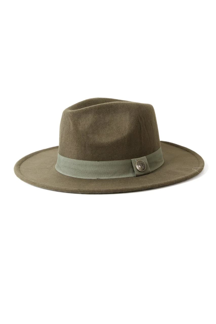 کلاه شاپوی فدورا خاکی کاپین Kapin Fedora Haki AESTV369 — تصویر ۲