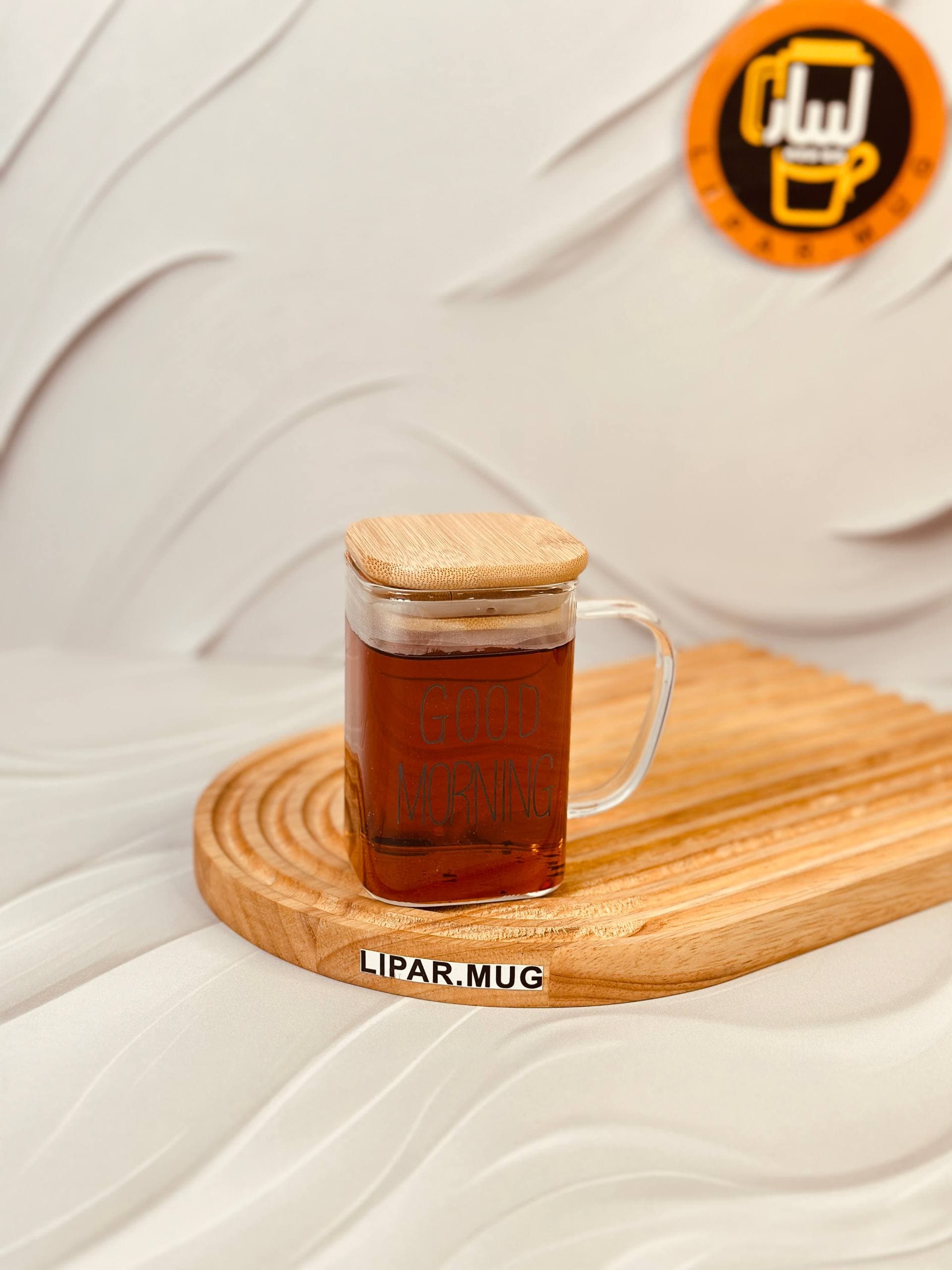 شات پیرکس درب بامبو مربعی GOOD MORNING کد 6177 — تصویر ۲