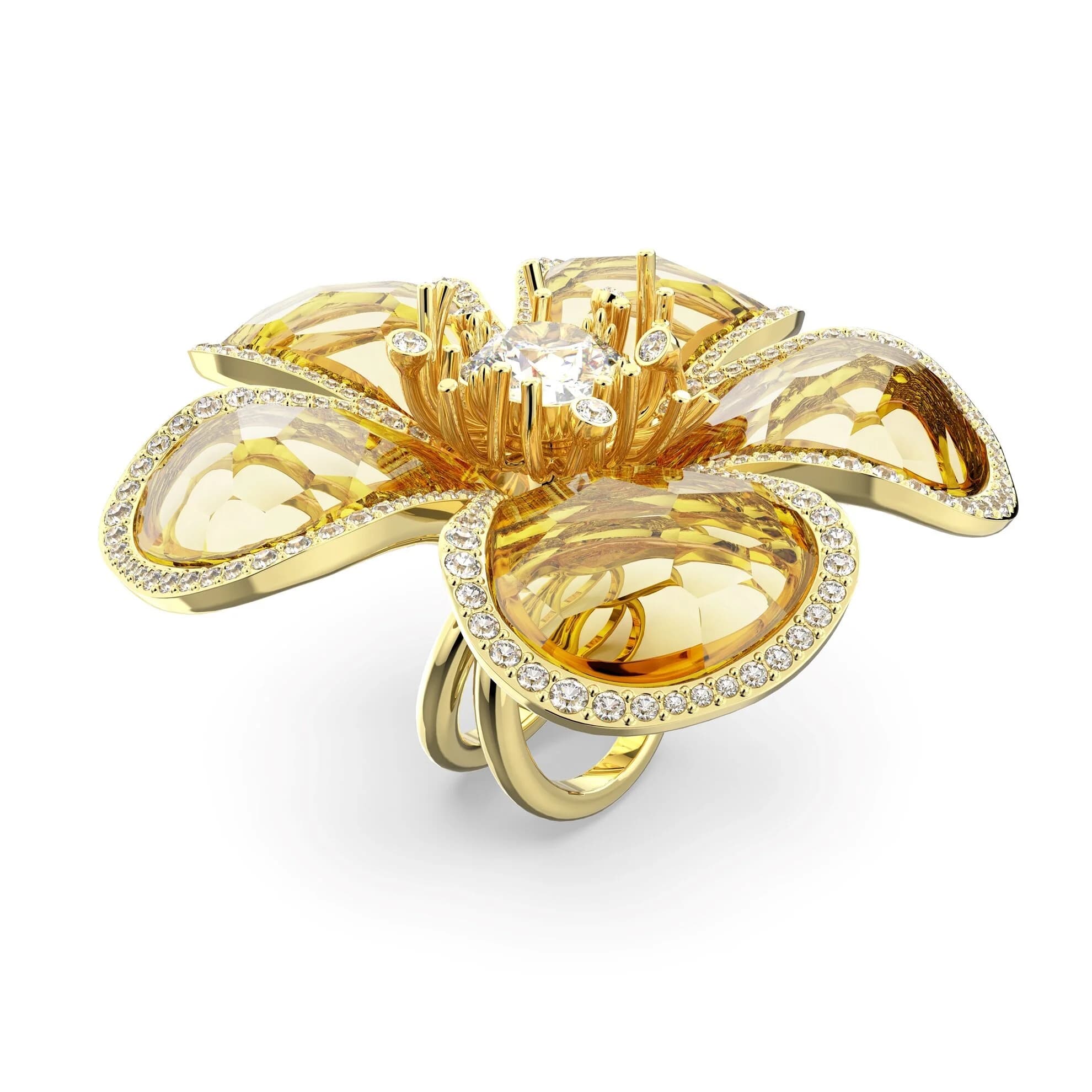 انگشتر گلد سواروسکی اورجینال Swarovski Florere cocktail ring — تصویر ۶