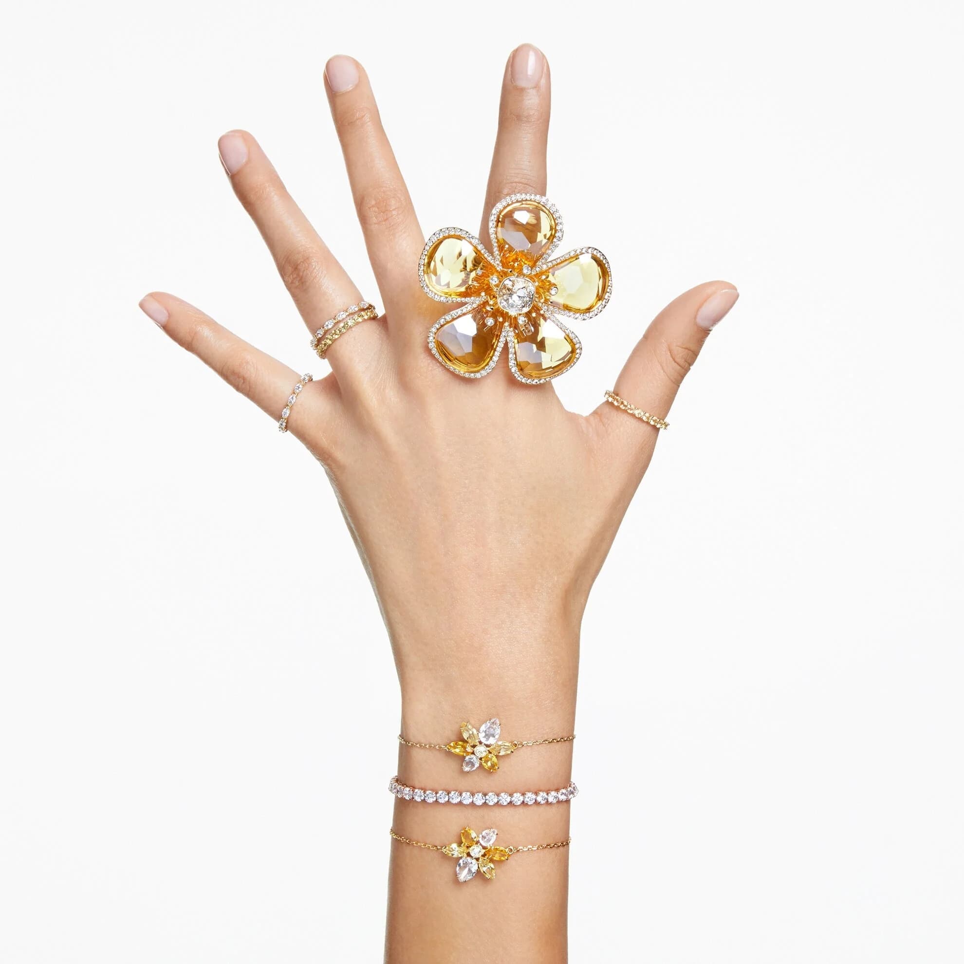 انگشتر گلد سواروسکی اورجینال Swarovski Florere cocktail ring — تصویر ۲