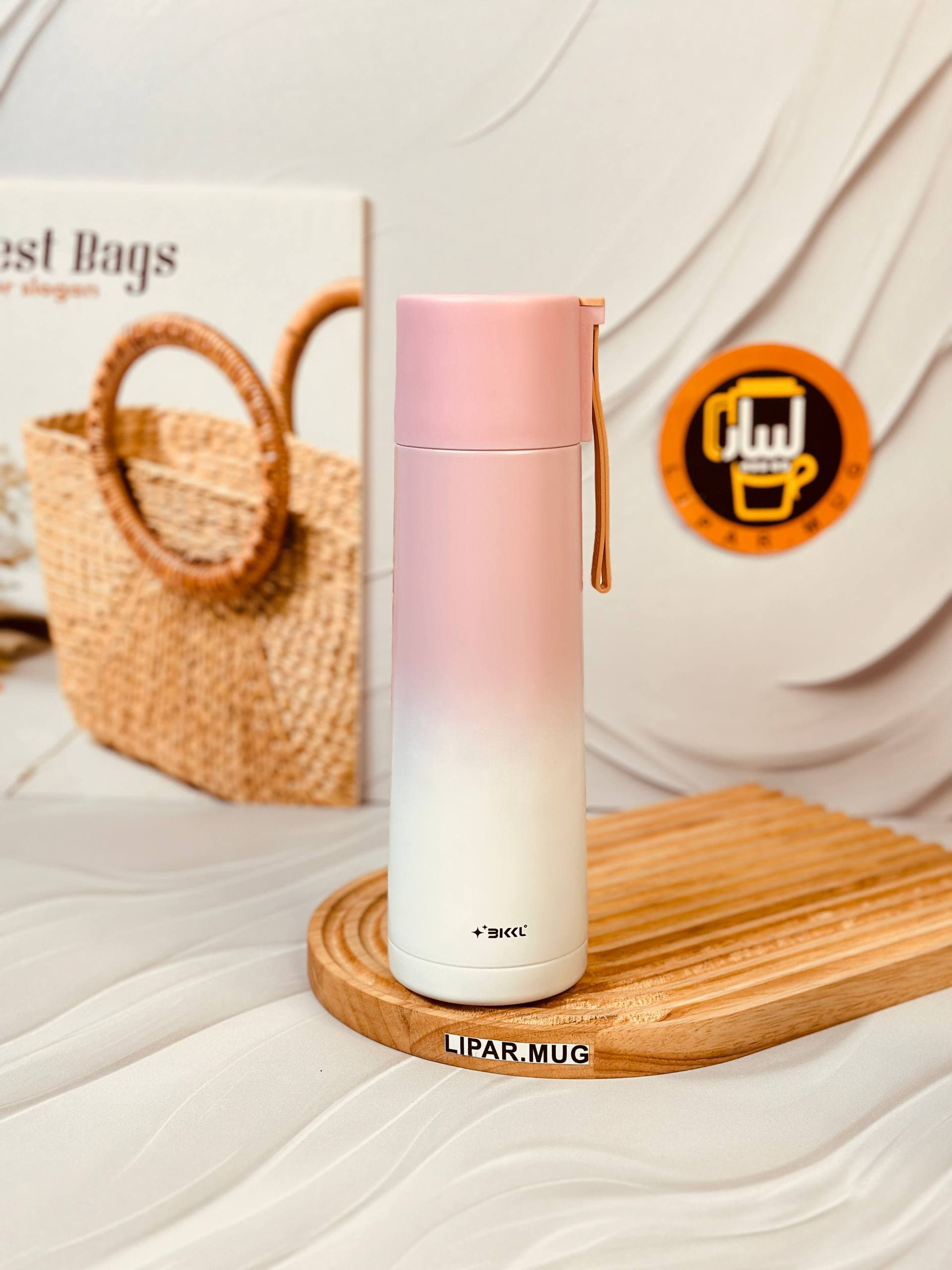 فلاسک استوانه ای آبرنگی پاستیلی کد 6220 — تصویر ۵