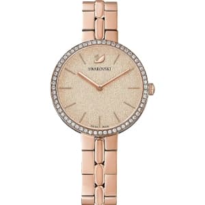 ساعت مچی صورتی رز گلد چرم سوئیسی سواروسکی اورجینال Swarovski Cosmopolitan watch 5517800