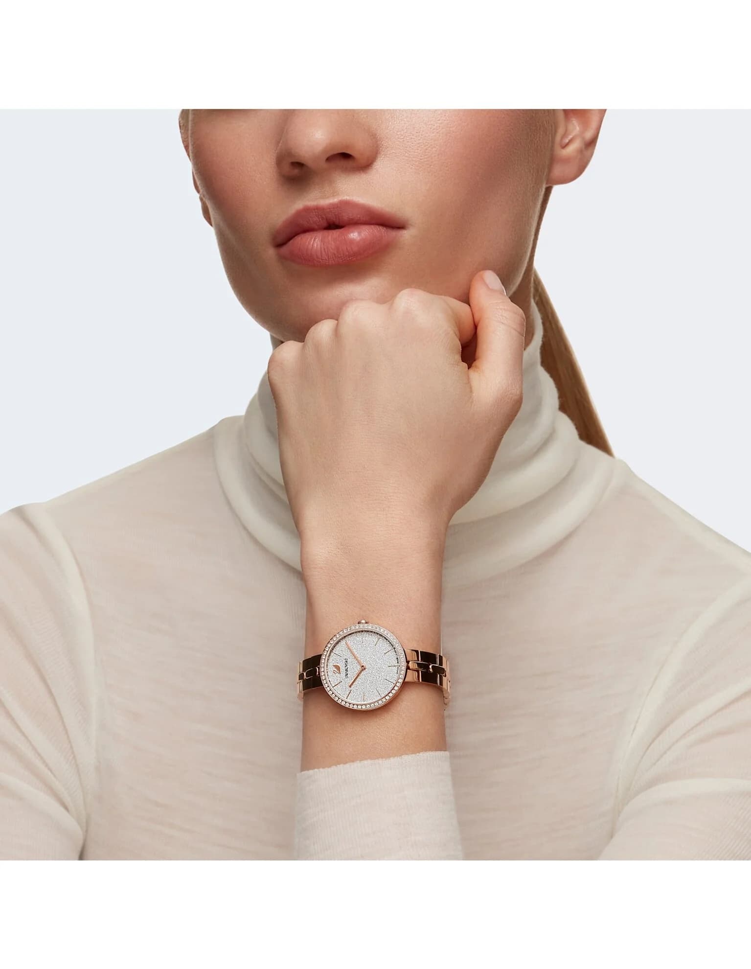 ساعت مچی رز گلد سوئیسی سواروسکی اورجینال Swarovski Cosmopolitan watch 5517803 — تصویر ۲