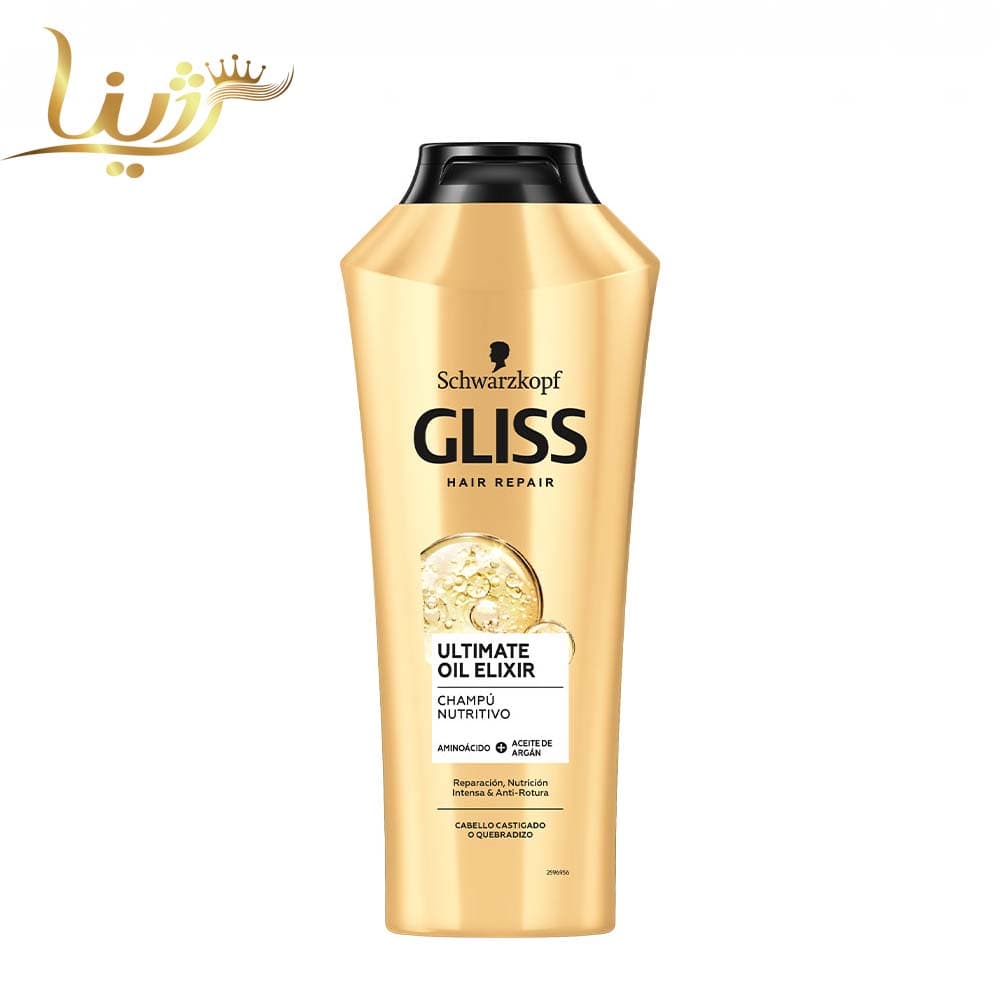 شامپو ترمیم کننده گلیس مدل Ultimate Oil Elixir (طلایی)