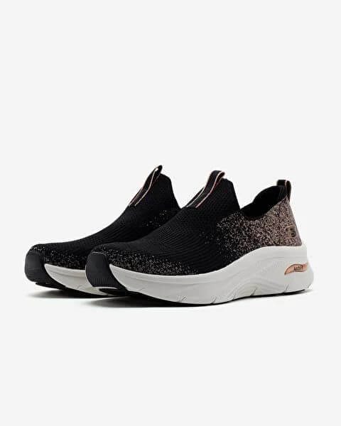 کفش زنانه اسکیچرز اورجینال – مشکی Skechers Arch Fit D’lux – Glimmer Dust 149689 BKRG — تصویر ۴