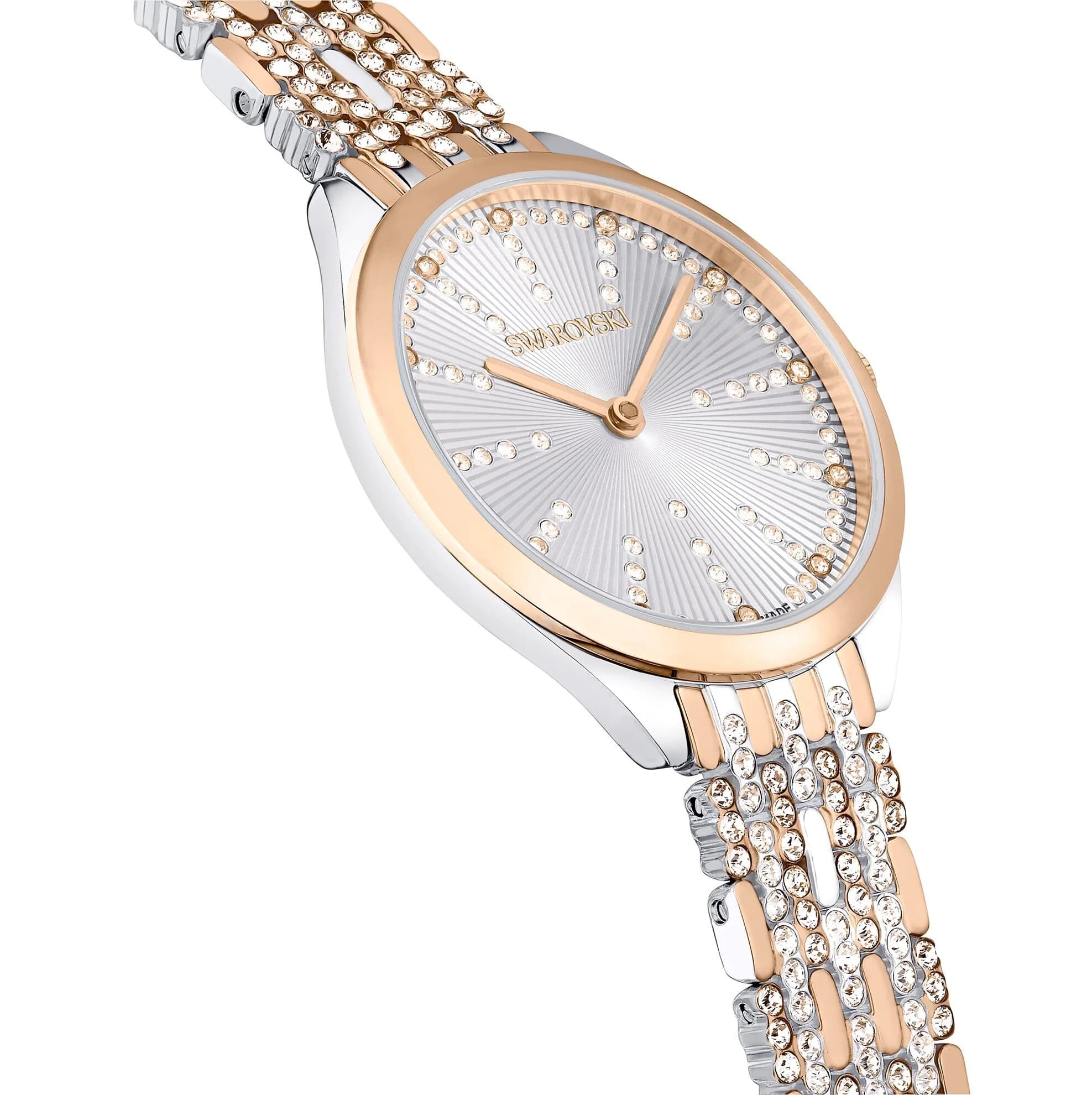 ساعت مچی رز گلد سوئیسی سواروسکی اورجینال Swarovski Attract watch 5649987 — تصویر ۸