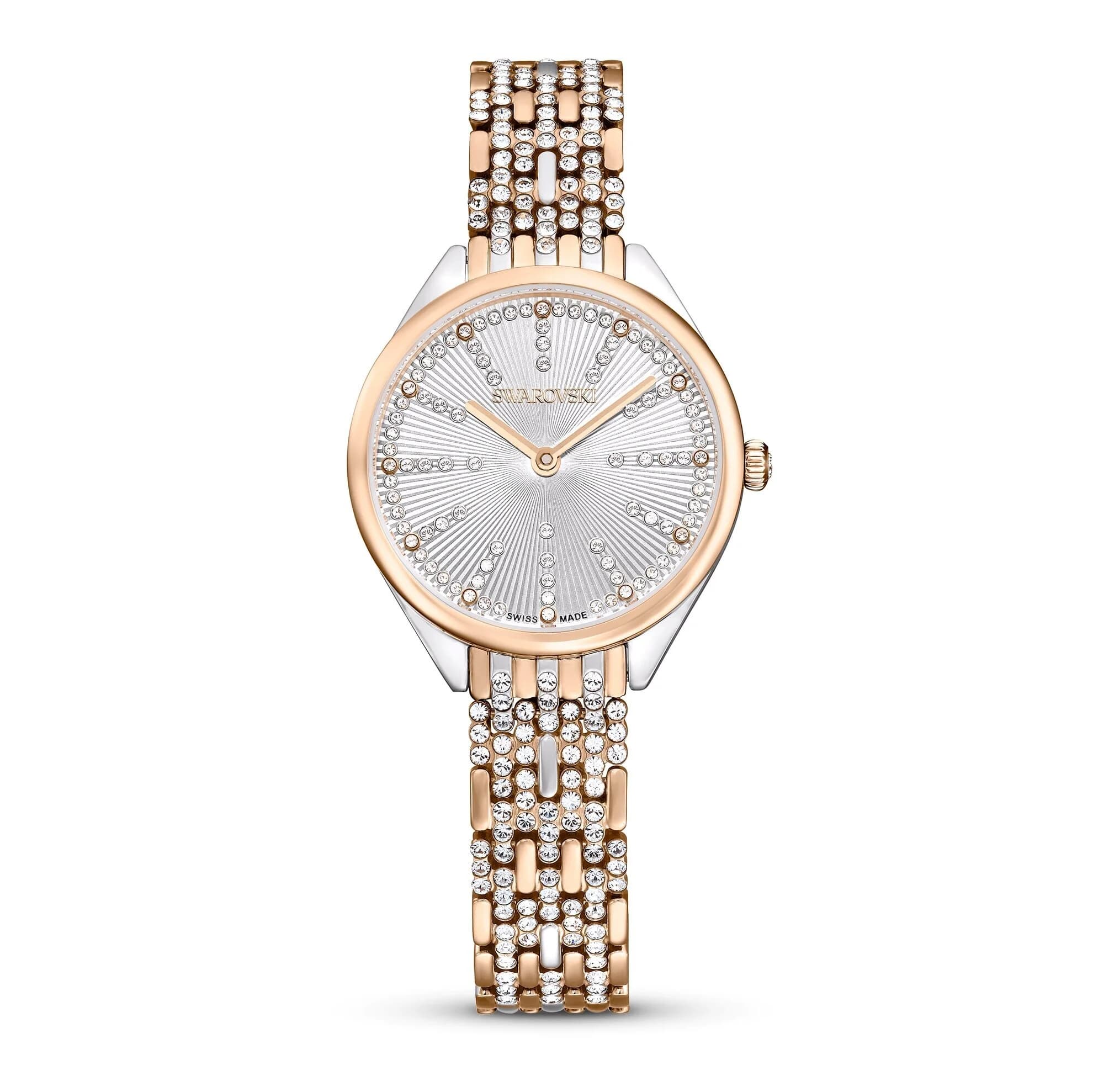 ساعت مچی رز گلد سوئیسی سواروسکی اورجینال Swarovski Attract watch 5649987 — تصویر ۳