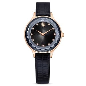 ساعت مچی مشکی چرم سوئیسی سواروسکی اورجینال Swarovski Octea Nova watch 5650033