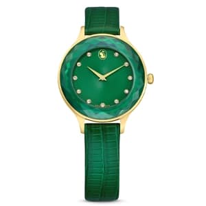 ساعت مچی سبز چرم سوئیسی سواروسکی اورجینال Swarovski Octea Nova watch 5650005