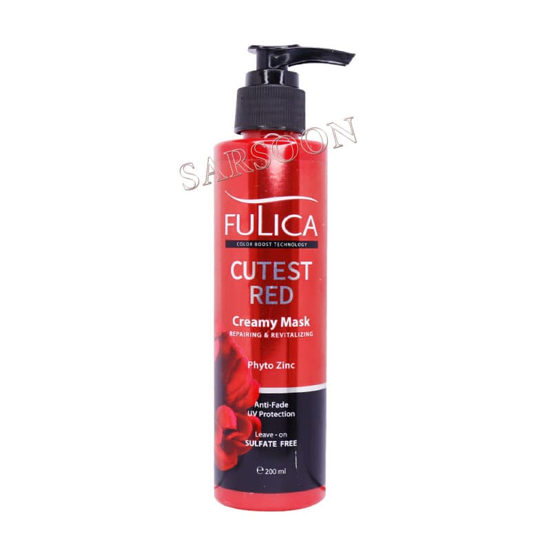 کرم تقویت کننده ترمیم کننده و مغذی موهای رنگ شده قرمز فولیکا 200 میلی لیتر Fulica Repairing And Revitalizing Creamy Mask for Red Hair