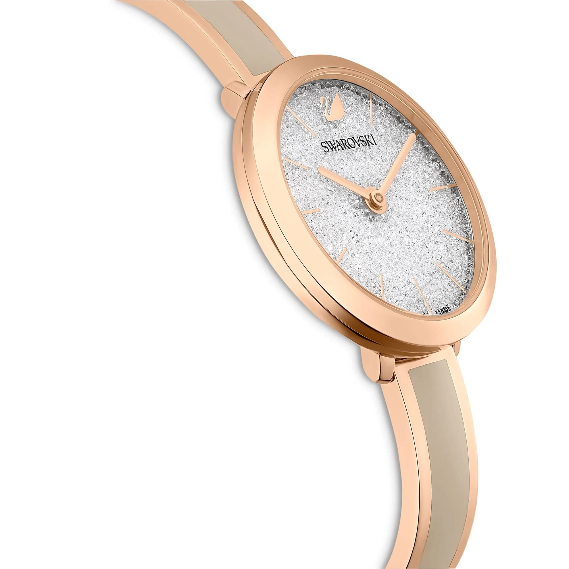 ساعت مچی طوسی و رزگلد سوئیسی سواروسکی اورجینال Swarovski Crystalline Delight watch 5642218 — تصویر ۴