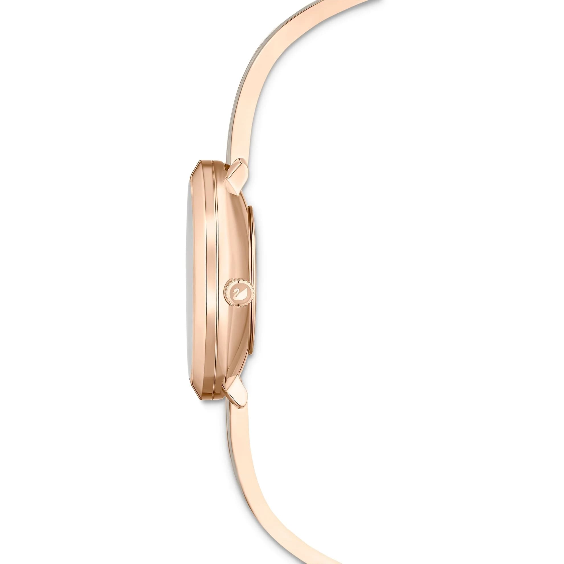 ساعت مچی طوسی و رزگلد سوئیسی سواروسکی اورجینال Swarovski Crystalline Delight watch 5642218 — تصویر ۵
