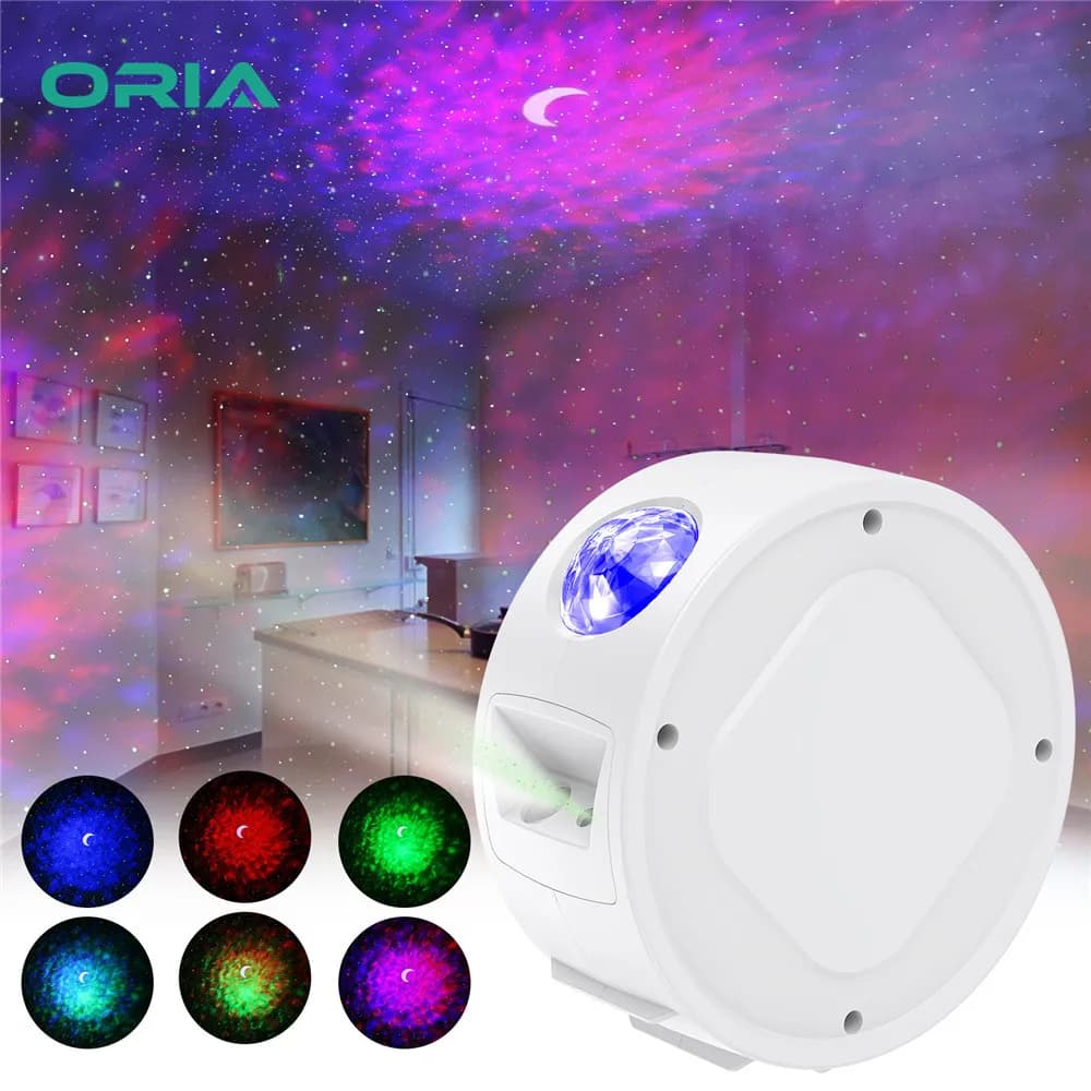 پروژکتور بلوتوثی اوریا مدل ORIA Starry Sky Projector Lamp 3 in 1 Night Light Projector LED Galaxy Star — تصویر ۶