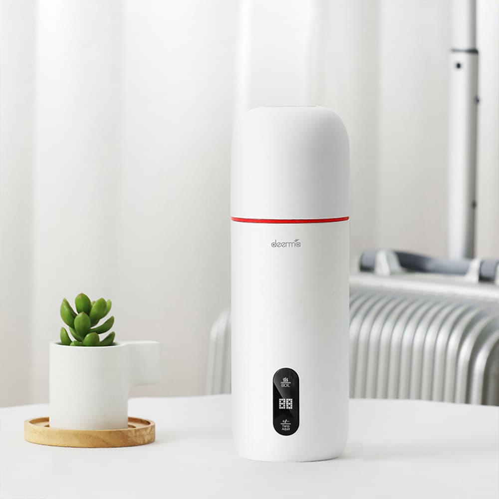 فلاسک قابل حمل شیائومی مدل Deerma Portable Electric Water Cup 350ml DR035S — تصویر ۲