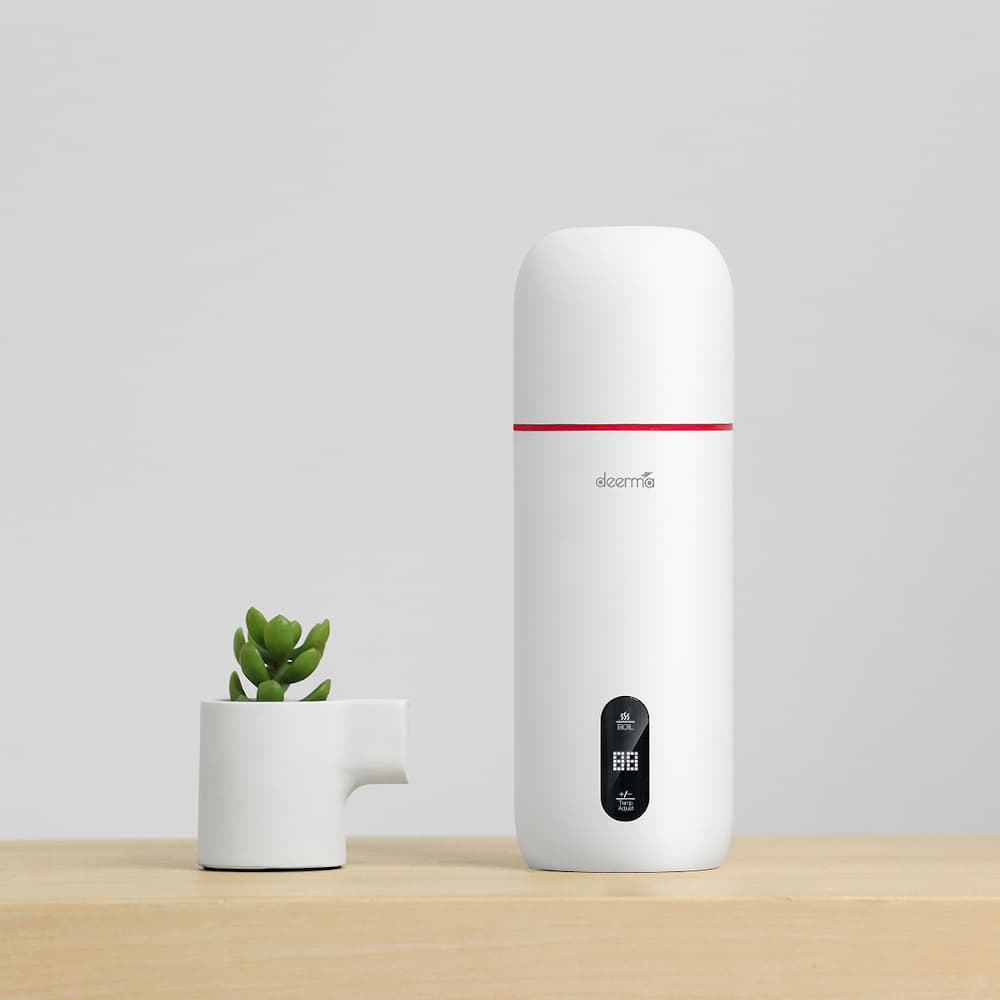 فلاسک قابل حمل شیائومی مدل Deerma Portable Electric Water Cup 350ml DR035S — تصویر ۴