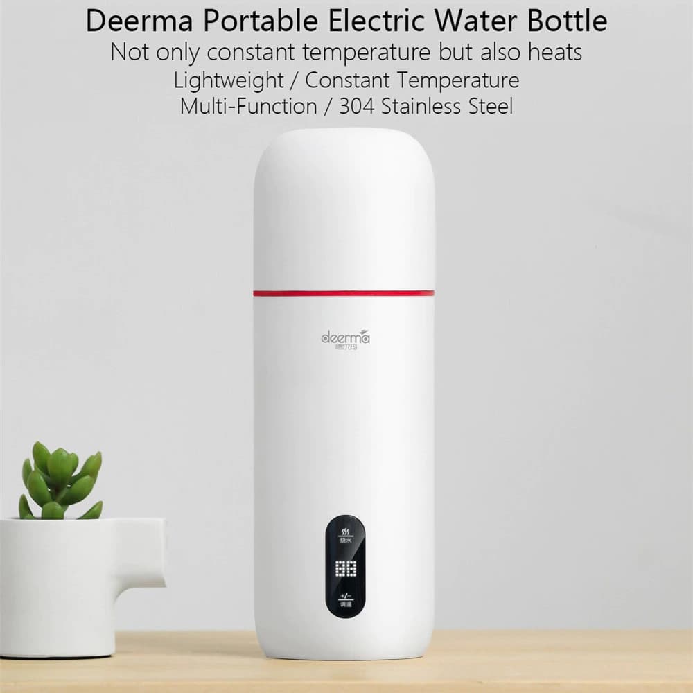 فلاسک قابل حمل شیائومی مدل Deerma Portable Electric Water Cup 350ml DR035S — تصویر ۷