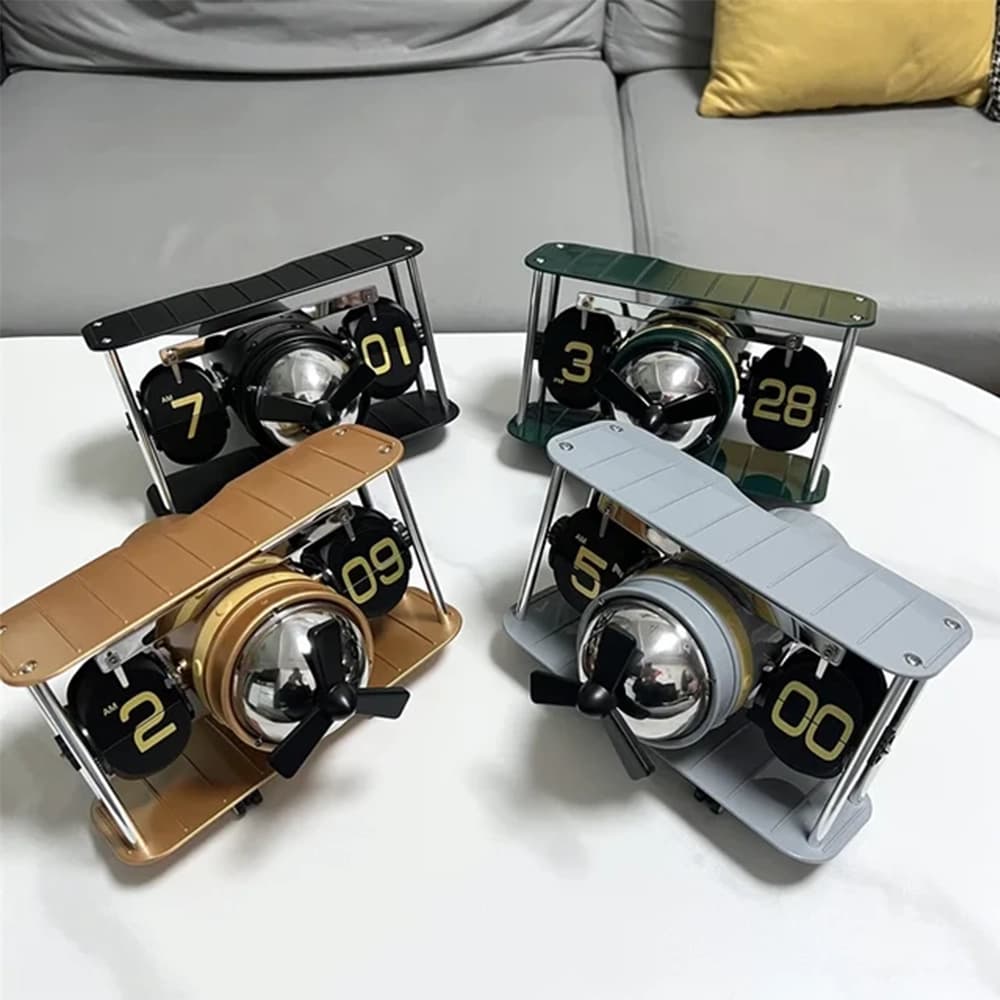 ساعت ورقه ای میدکلاک طرح هواپیما مدل MidClock Flip Clock Airplane F029 — تصویر ۸