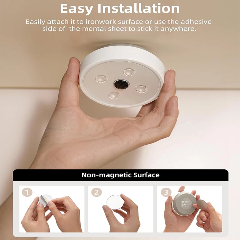 چراغ زیر کابینتی سنسور دار ایزولو پک 6 تایی مدل EZVALO Led Puck Lights Group Control Under Cabinet Lights with Remote — تصویر ۵