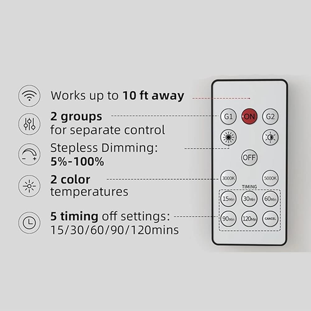 چراغ زیر کابینتی سنسور دار ایزولو پک 6 تایی مدل EZVALO Led Puck Lights Group Control Under Cabinet Lights with Remote — تصویر ۷