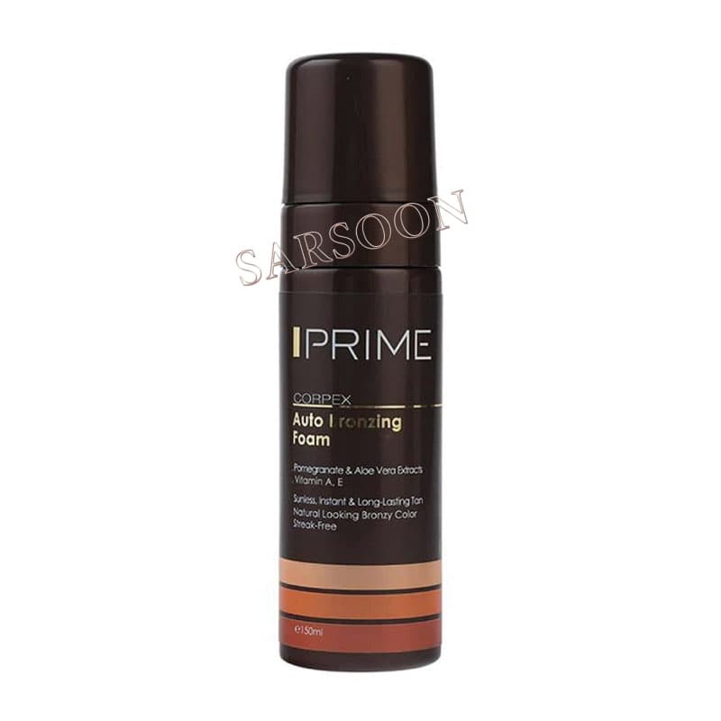 فوم برنزه کننده پریم ۱۵۰ میلی لیتر Prime Corpex Auto Bronzing Foam — تصویر ۲