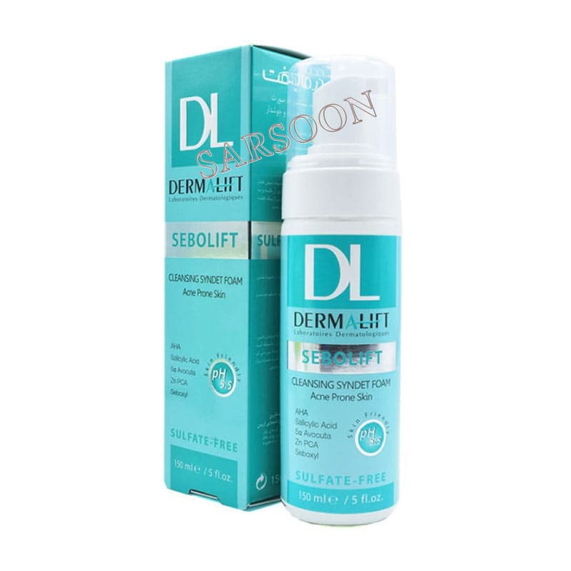فوم شستشوی صورت سبولیفت درمالیفت ۱۵۰ میلی لیتر Dermalift Sebolift Cleansing Syndet Foam