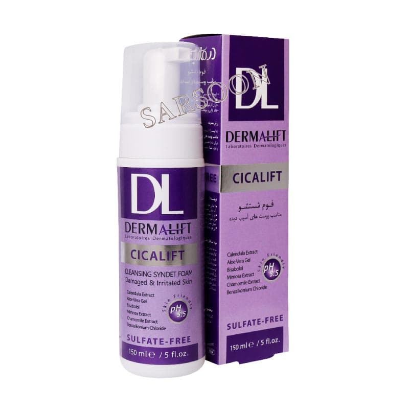 فوم شستشو صورت سیکالیفت درمالیفت مناسب پوست آسیب دیده 150 میلی لیتر Dermalift Cicalift Cleansing Foam For Damaged Skin