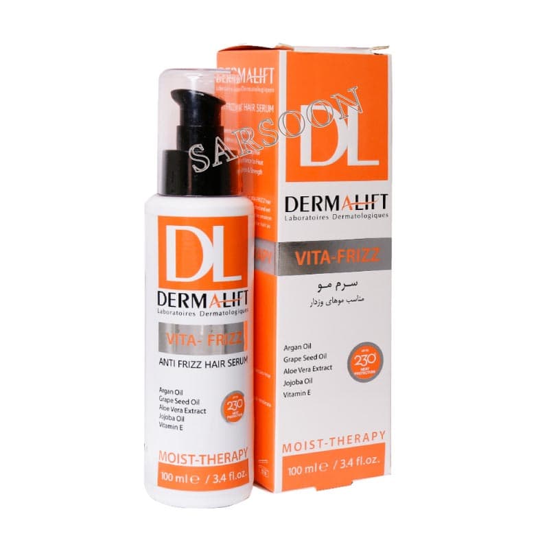 سرم مو ویتا فریز درمالیفت مناسب موهای وزدار 100 میلی لیتر Dermalift Vita Frizz Hair Serum