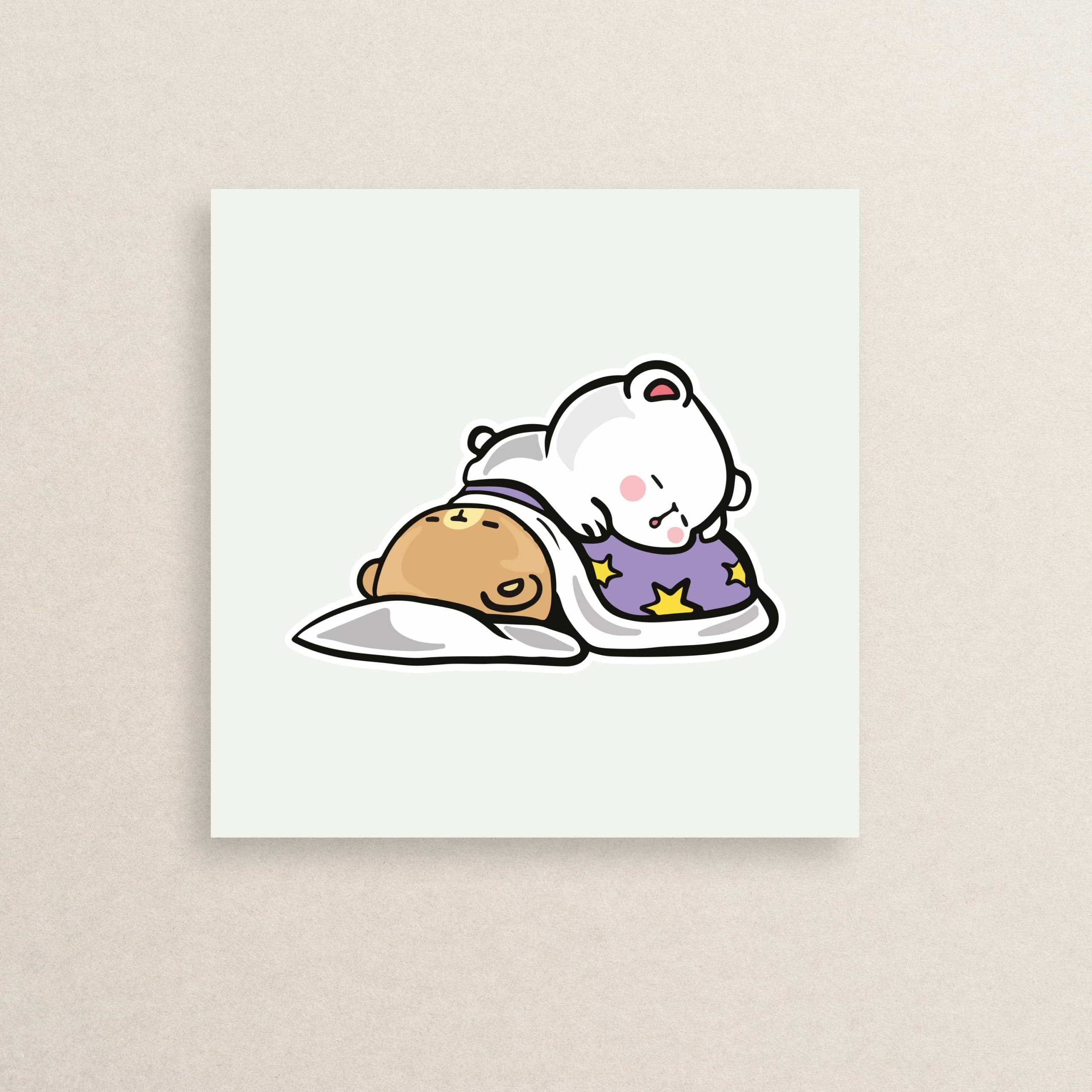 استیکر خرس گوگولی خوابالو 40 | Cute Sleepy Chick sticker 40