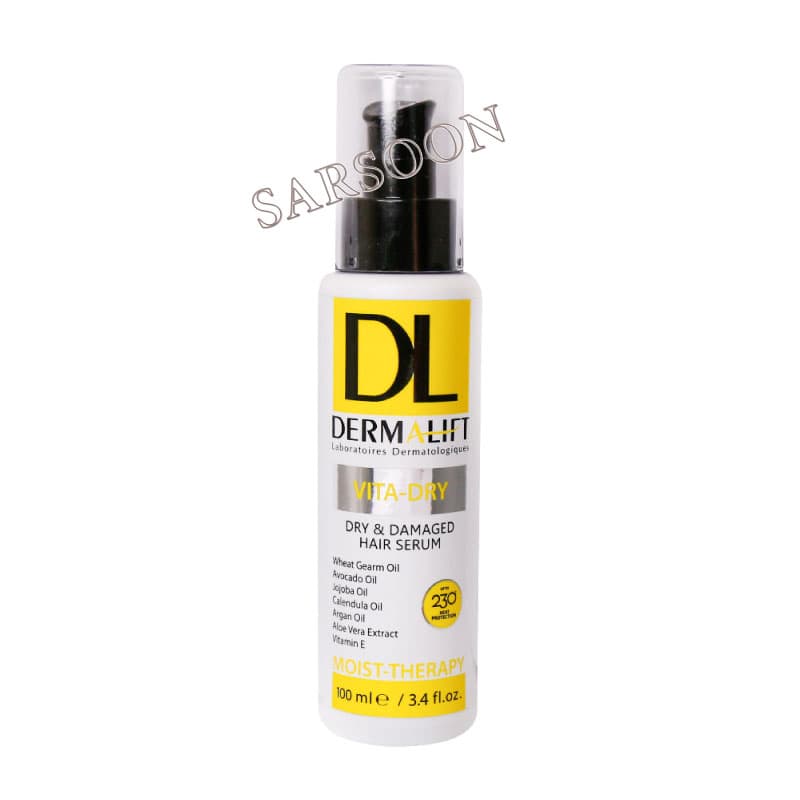 سرم ویتا درای درمالیفت مناسب موهای خشک و آسیب دیده 100 میلی لیتر Dermalift Vita Dry Serum For Dry And Damaged Hair — تصویر ۲