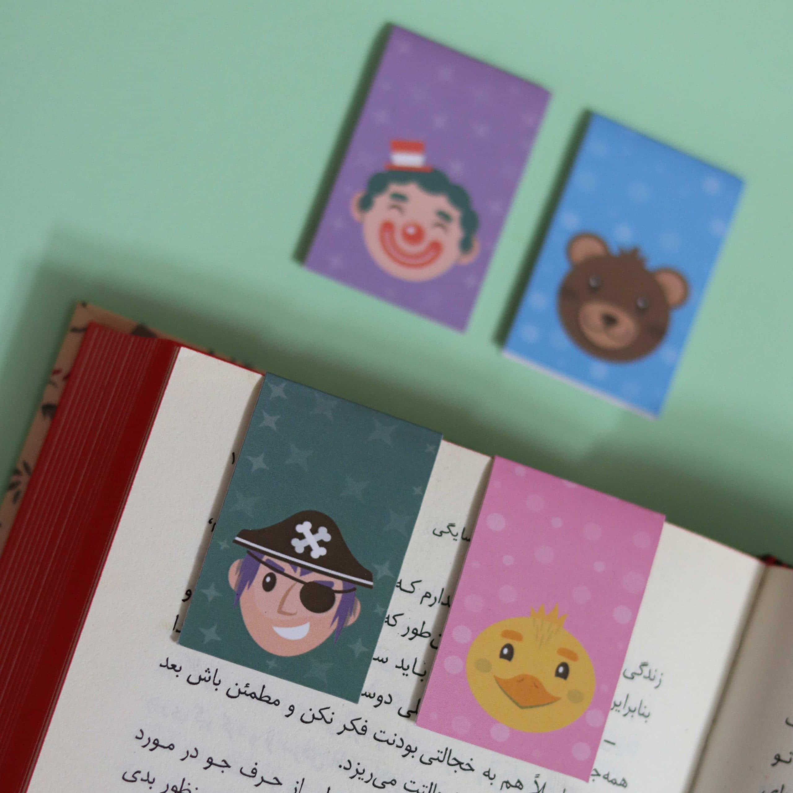 بوک مارک مگنتی | نشانگر کتاب چهار تایی مدل فانتزی 05 | Fancy Magnet Bookmark 05