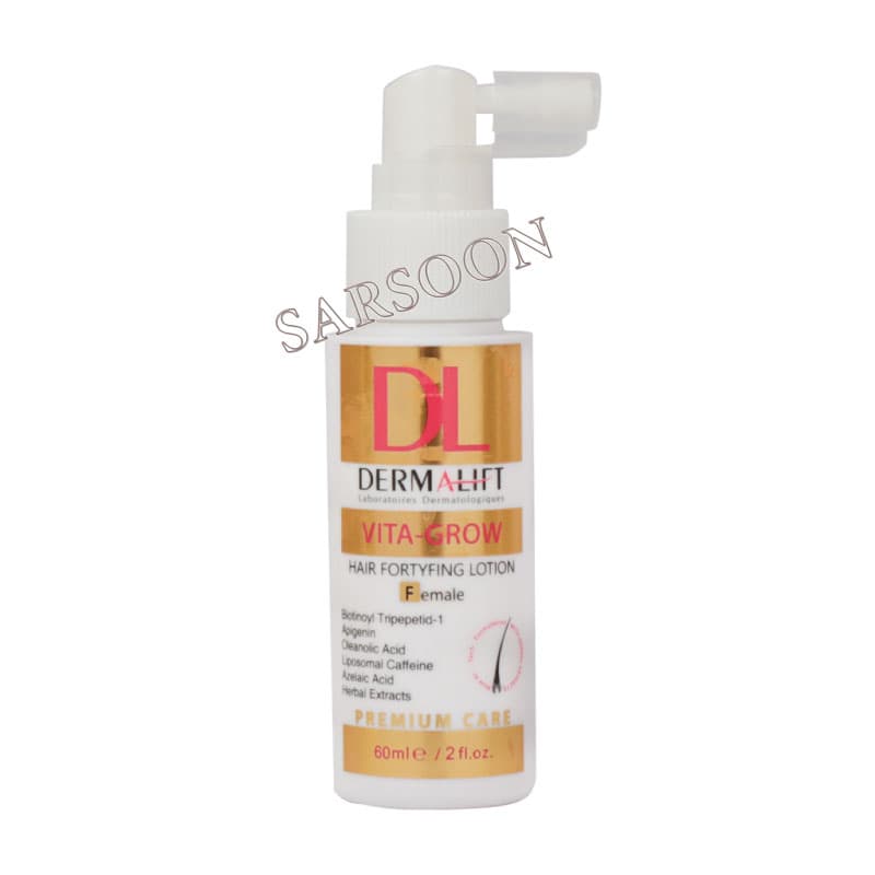 لوسیون تقویت کننده مو بانوان ویتا گرو درمالیفت 60 میلی لیتر Dermalift Vita Grow Hair Fortifying Lotion — تصویر ۲