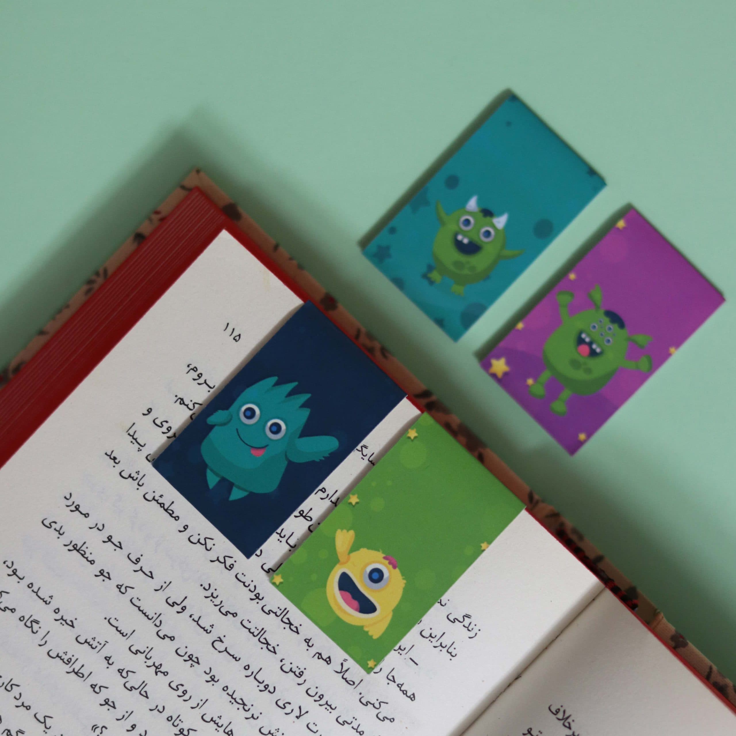بوک مارک مگنتی | نشانگر کتاب چهار تایی مدل فانتزی 02 | Fancy Magnet Bookmark 02