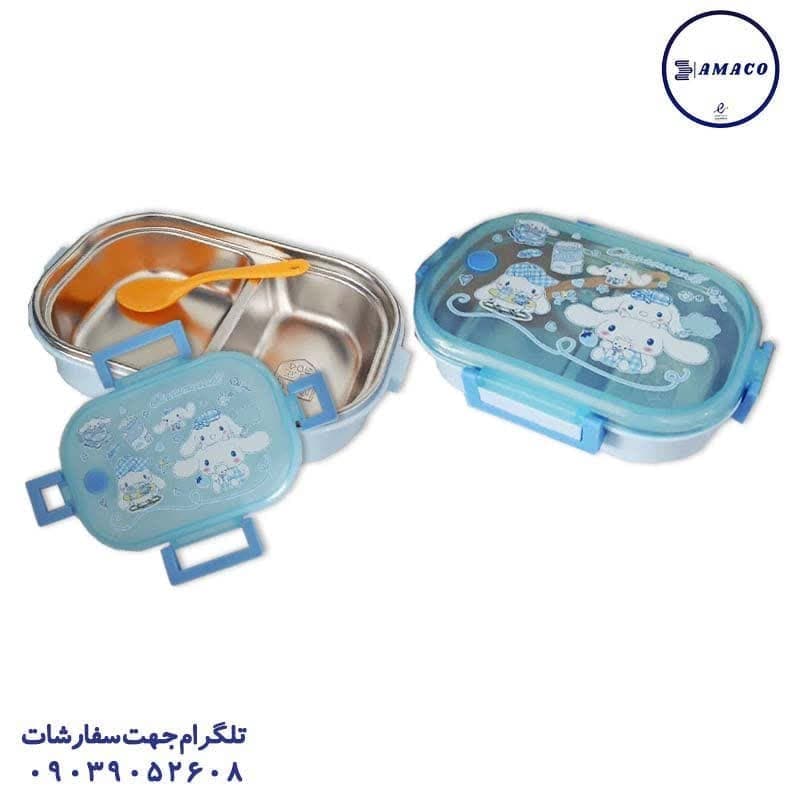 لانچ باکس داخل استیل فانتزی کد 3018 — تصویر ۲