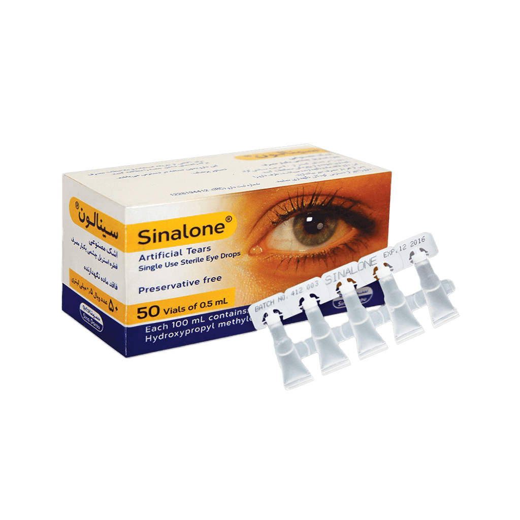 اشک مصنوعی سینالون سینا دارو ۵۰ ویال Sina Darou Sinalone Artificial Tears 50 Vials