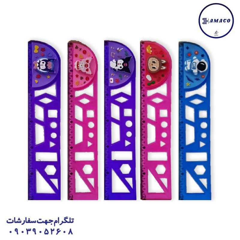 یونیک – خط کش 30 شابلون دار ژله ای چراغدار5196