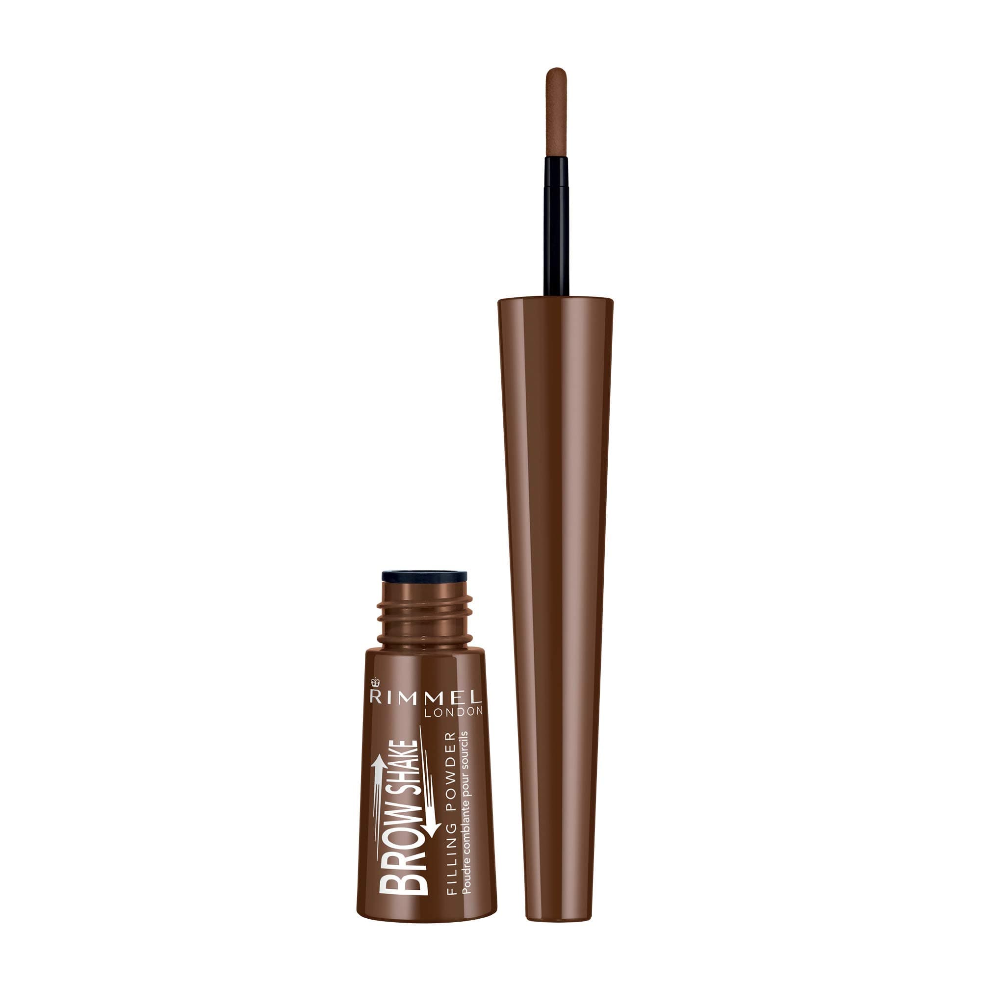 اوتلت پودر پر کننده ابرو ریمل لاندن مدل Brow Shake شماره 002
