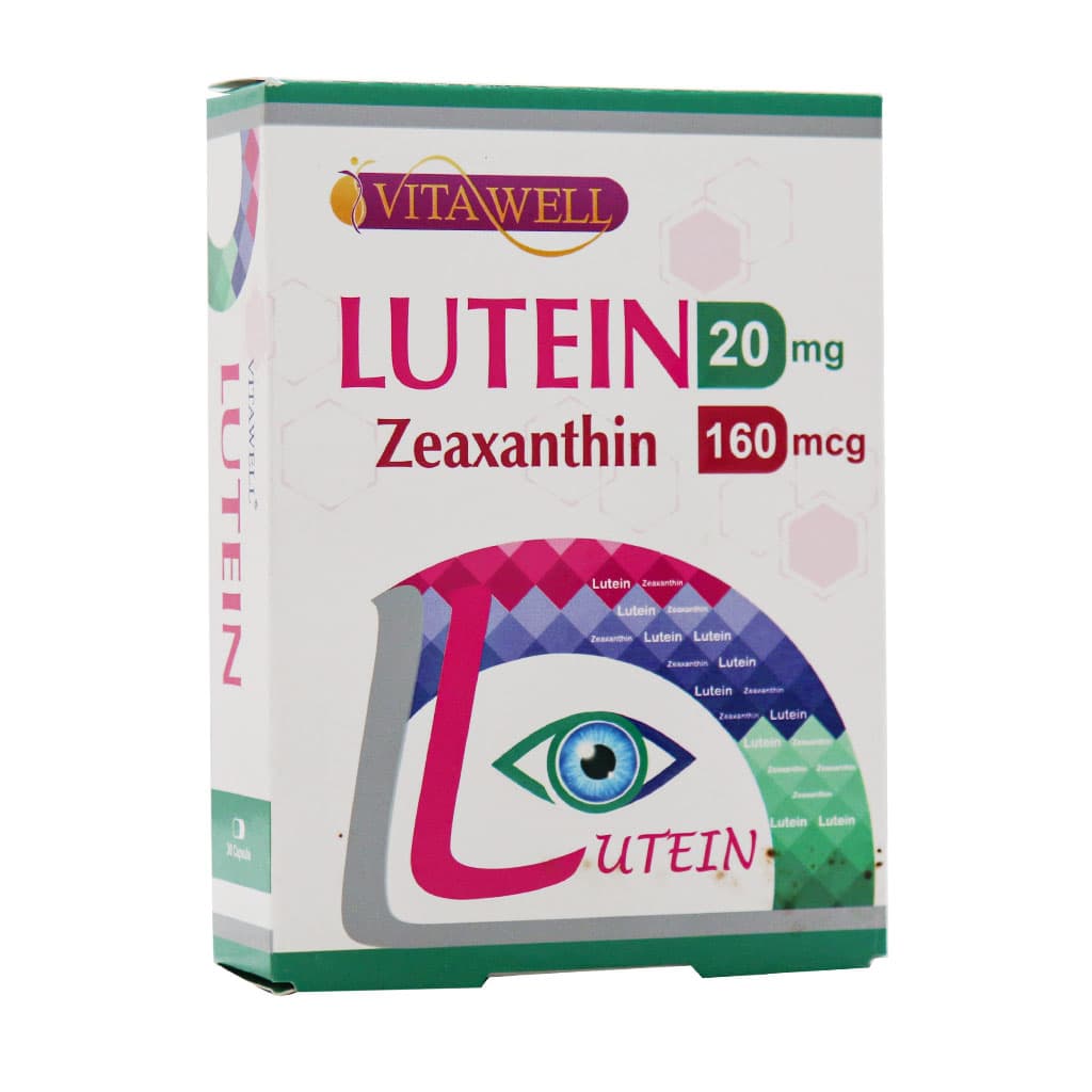 کپسول لوتئین 20 میلی گرم ویتاول 30 عدد Vitawell Lutein 20 mg 30 Capsules