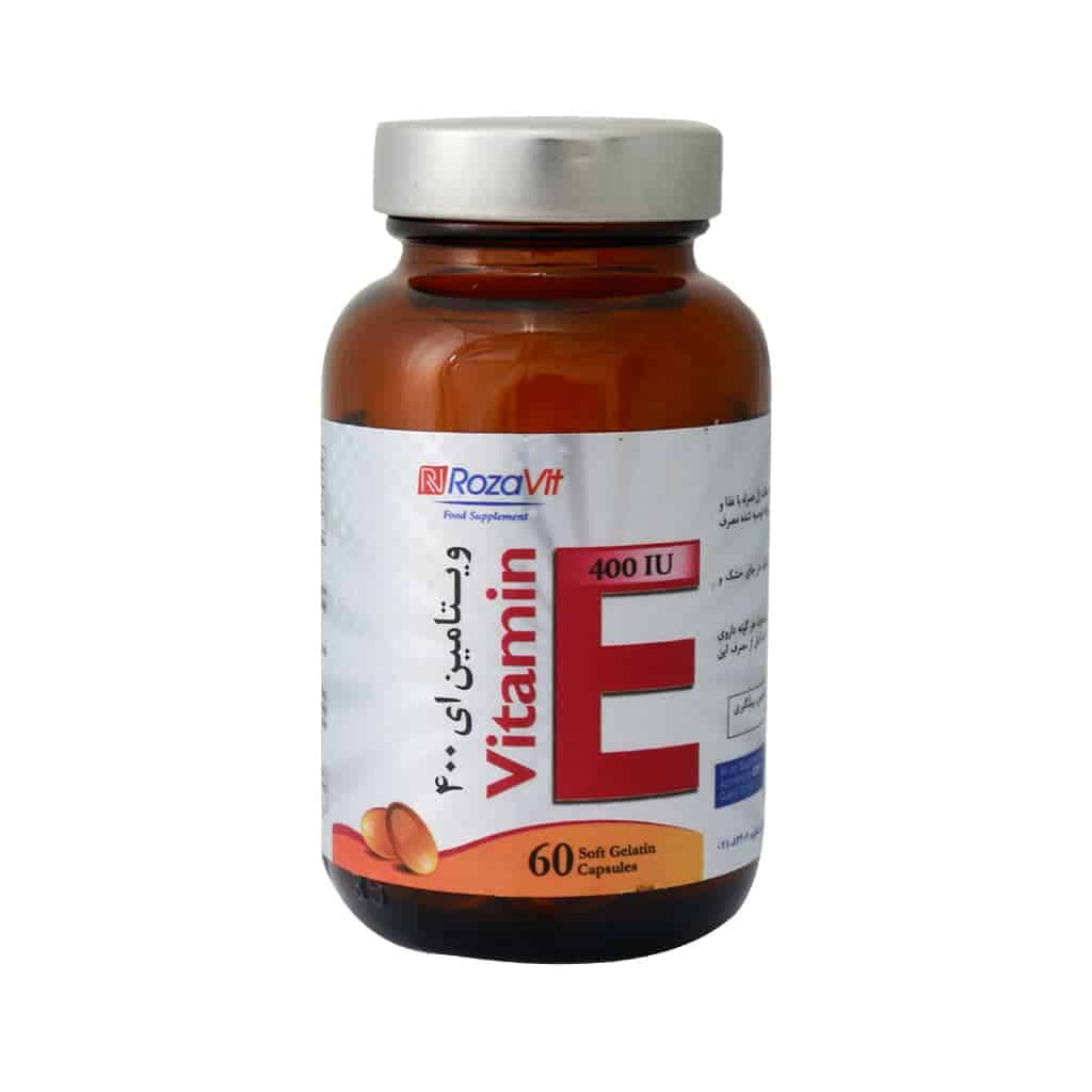 سافت ژل ویتامین E 400 واحد رزاویت 60 عدد Rozavit Vitamin E 400 IU 60 Caps