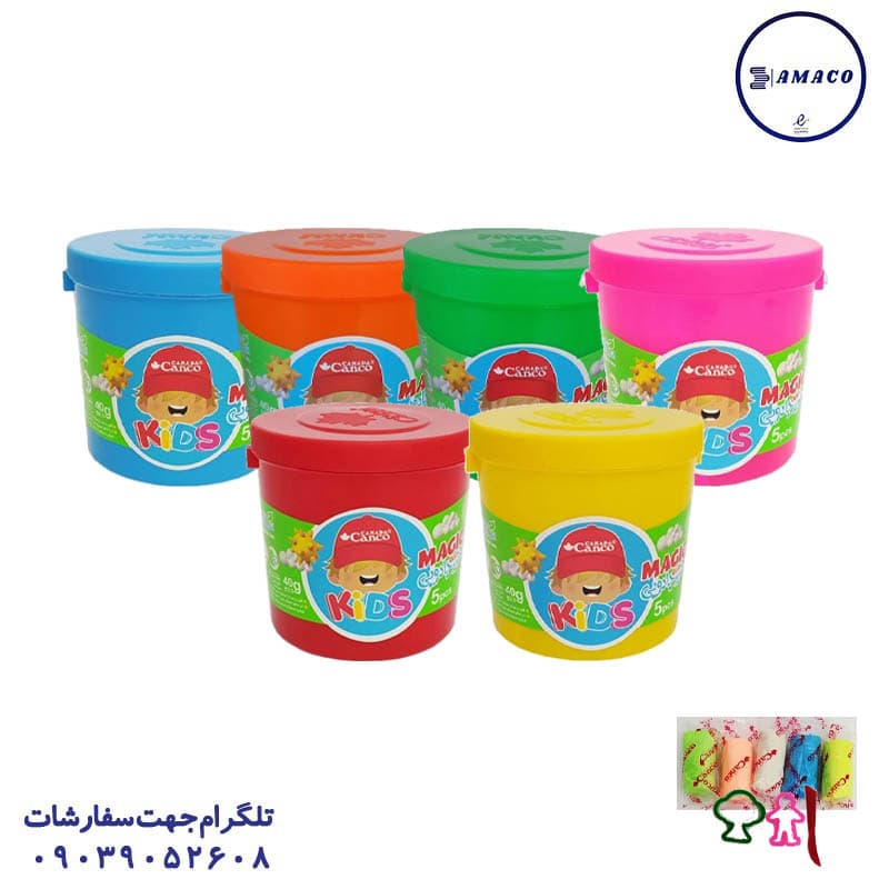 کنکو – خمیر 5 رنگ سطلی نانو آنتی باکتریال *
