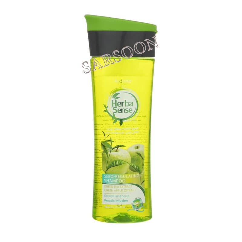 شامپو کراتینه موهای چرب هرباسنس آردن 300 میلی لیتر Arden Herbasense sebo regulating Keratin Shampoo