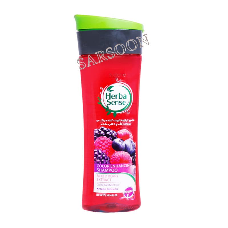 شامپو کراتینه تثبیت کننده رنگ مو هرباسنس آردن 300 میلی لیتر Arden Herbasense color Enhancing Keratin Shampoo