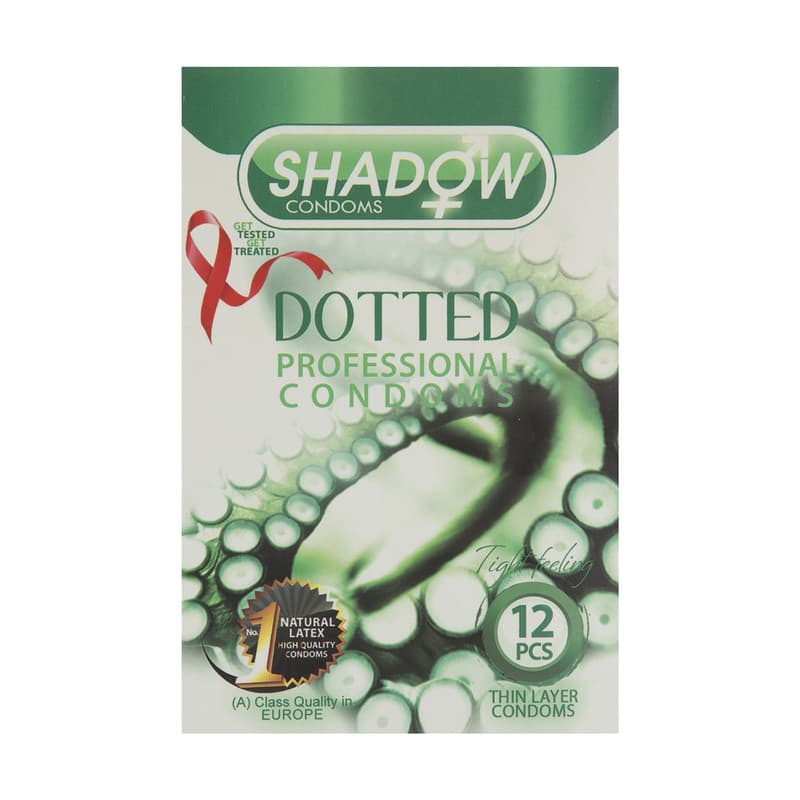 کاندوم شادو خاردار برجسته مدل Shadow Dotted بسته ۱۲ تایی Shadow Dotted 12 PCS