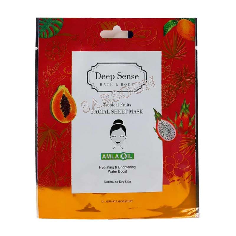ماسک صورت نقابی تروپیکال دیپ سنس سی گل مناسب پوست خشک 25 میلی لیتر Seagull Deep Sense Tropical Facial Sheet Mask