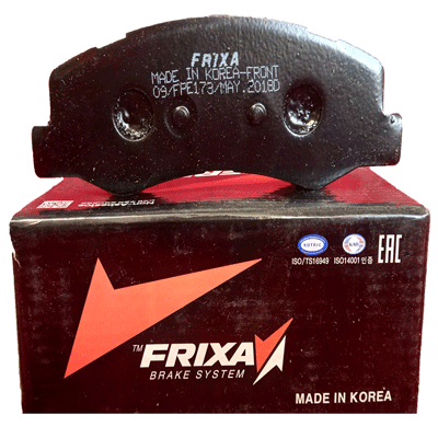 لنت ترمز جلو Frixa پژو 206 (تیپ 2 – مدل 96 به بالا)