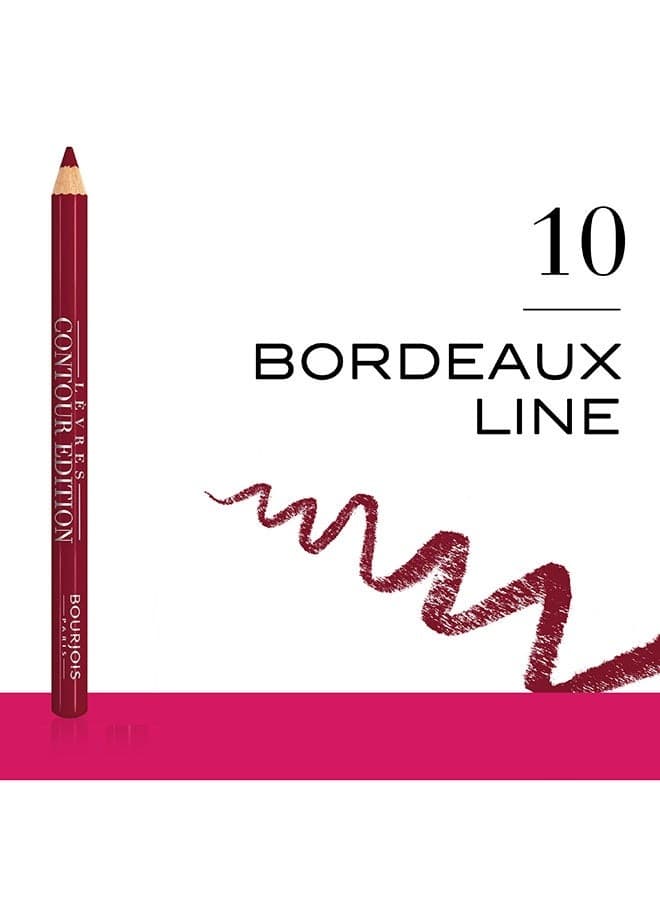 اوتلت مداد لب بورژوآ مدل CONTOUR EDITION شماره 10 رنگ Bordeaux Line